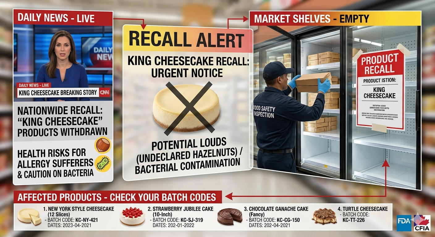 king cheesecake recall