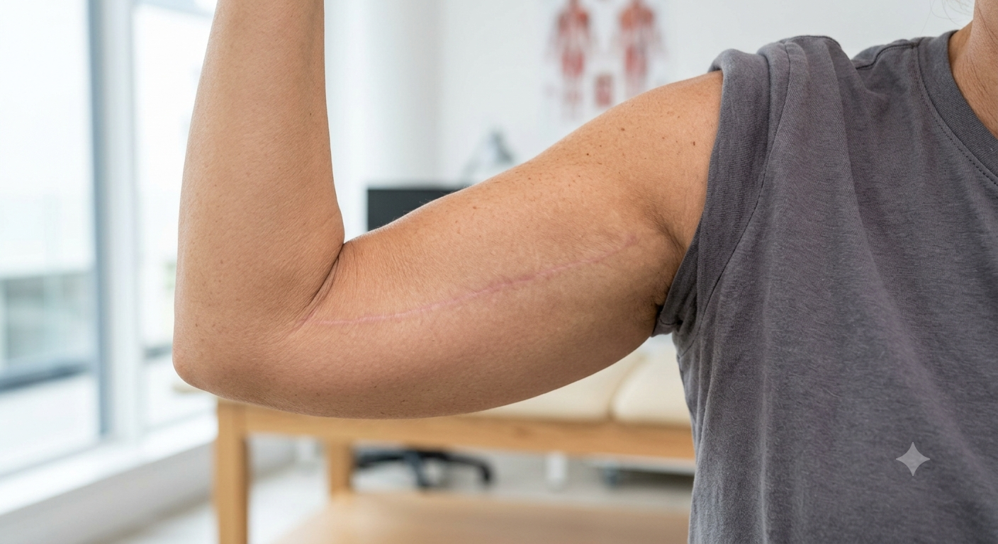 1 year arm lift scar
