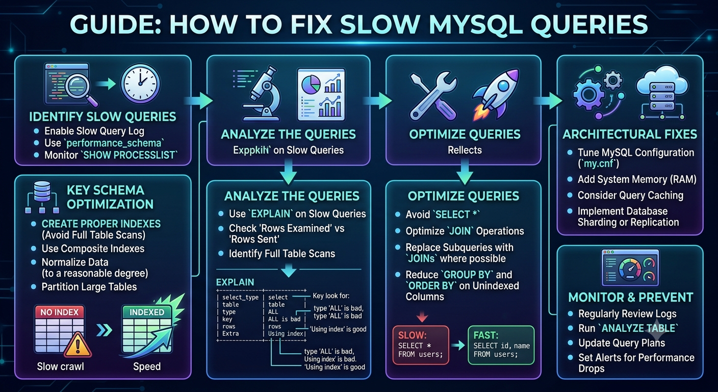 how to fix slow mysql queries