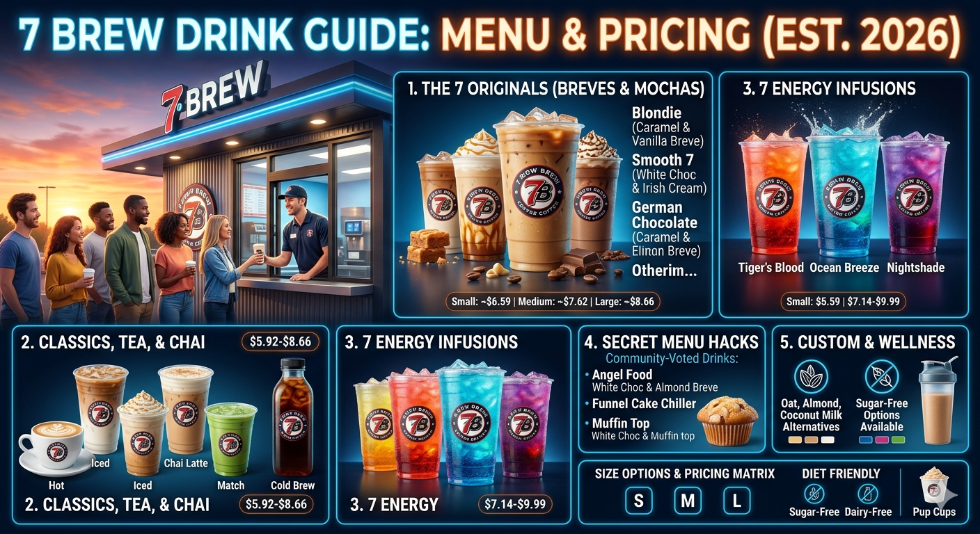 seven brew menu